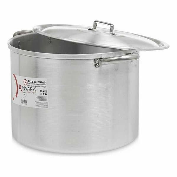 Gryta med lock Kinvara 100041 Silvrig Aluminium Ø 36 cm (2 antal)