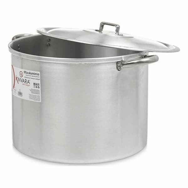 Gryta med lock Kinvara 100042 Silvrig Aluminium Ø 36 cm (2 antal)