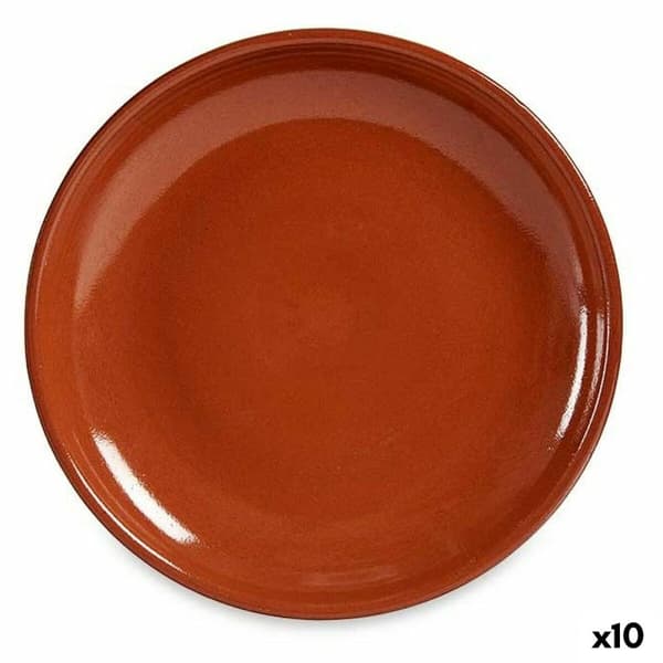 Platt skål Terrakotta 23 x 2 x 23 cm Kött (10 antal)