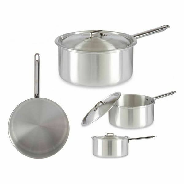 Kastrull med lock Kinvara 100023 Silvrig Aluminium Ø 24 cm 5 L (10 antal)