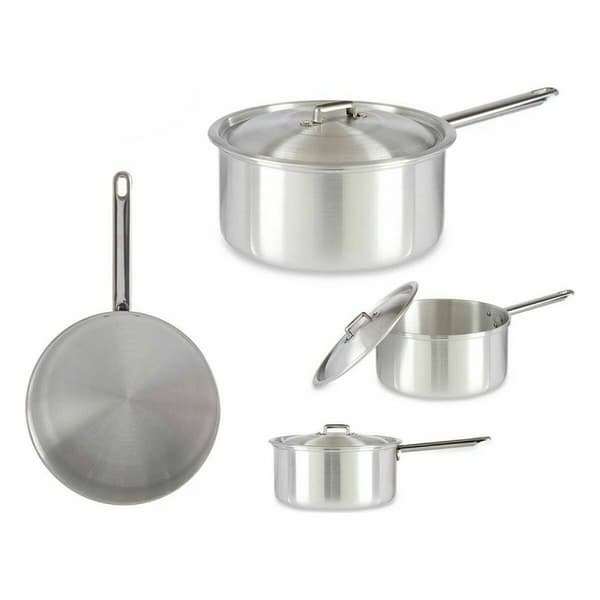 Kastrull med lock Kinvara 100022 Silvrig Aluminium 4 L 24,5 x 12 x 41 cm (10 antal)