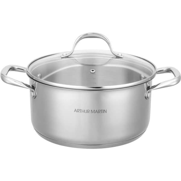AM2513 Arthur Martin Stockpot 28 cm med lock  Rostfritt stål  Alla värmekällor inklusive induktion