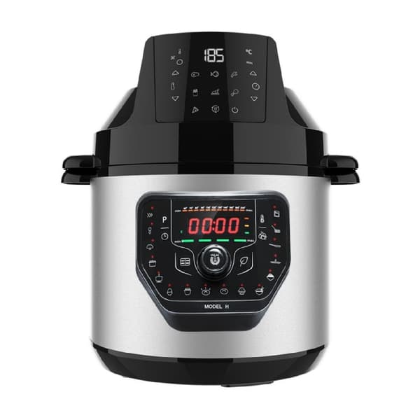 Cecotec 6-litre capacity programmable electric cooker with fryer component.
