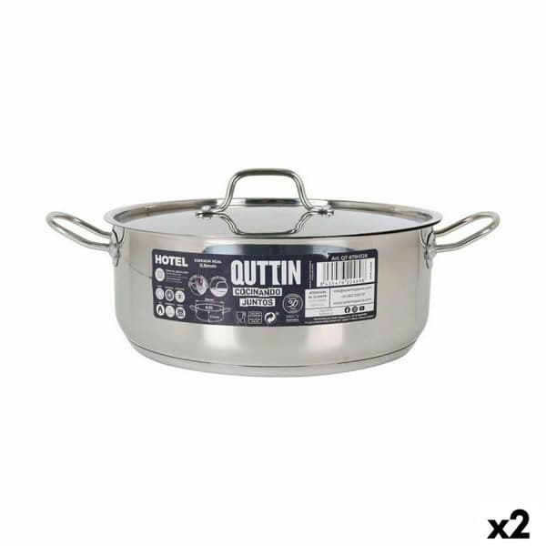 Kastrull med lock Quttin Hotel Stål Ø 28 x 11 cm (2 antal)