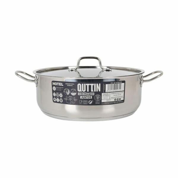 Kastrull med lock Quttin Hotel Stål ø 32 x 12 cm (2 antal)