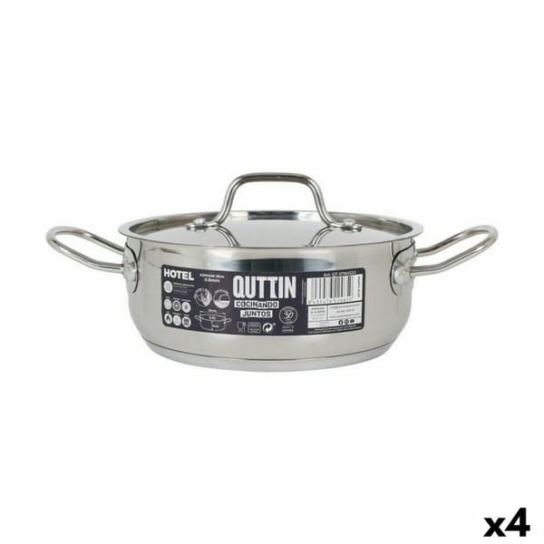 Kastrull med lock Quttin Hotel Stål ø 20 x 8 cm (4 antal)