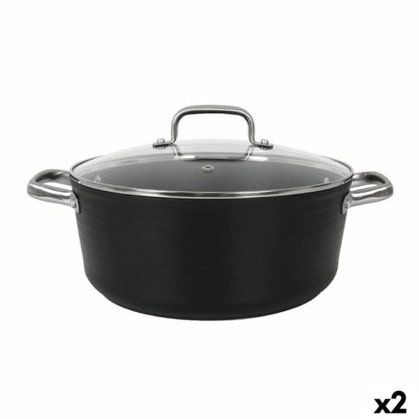 Kastrull med glaslock Quttin Spiral Ø 28 cm Smitt aluminium (2 antal)