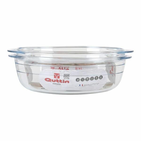 Kastrull med lock Quttin 63095 Glas 33 x 20 x 13 cm (3L + 1L)