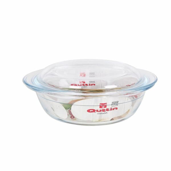 Kastrull med lock Quttin 63095 Glas 33 x 20 x 13 cm (3L + 1L)