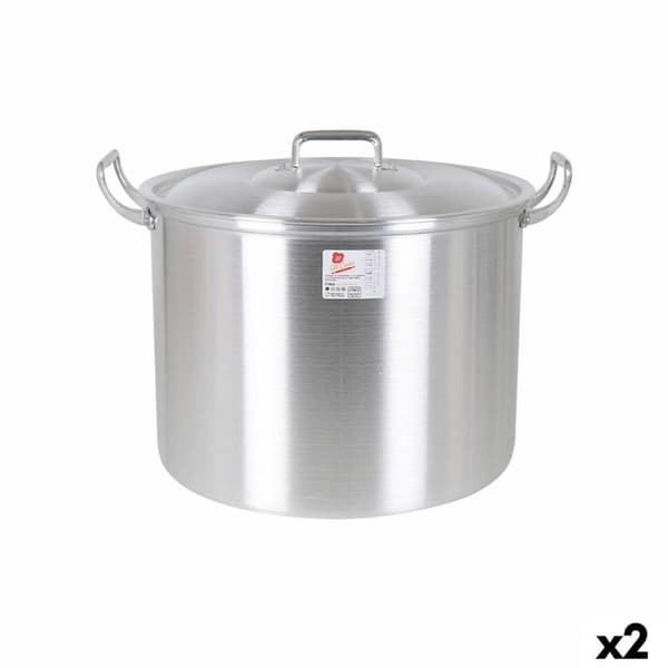 Gryta med lock Aluminium 44 x 38 x 30 cm (2 antal)