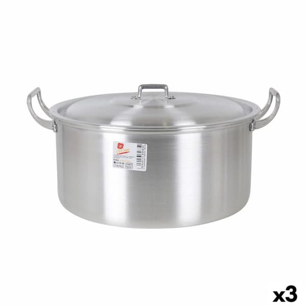 Kastrull med lock Aluminium 41 x 33 x 19 cm (3 antal)