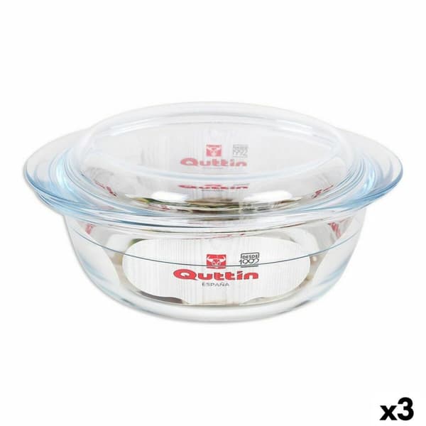 Kastrull med lock Quttin Glas 1,1 + 0,3 L (3 antal)