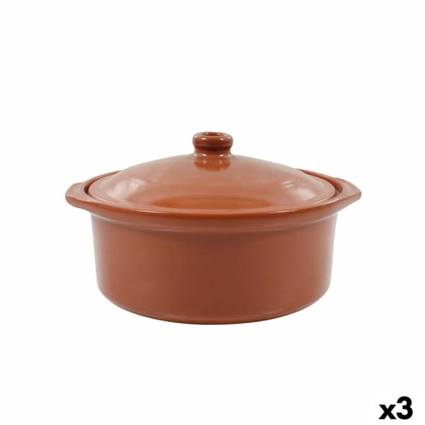 Kastrull Azofra Terrakotta 24,5 x 23 x 16,7 cm Med lock (3 antal)