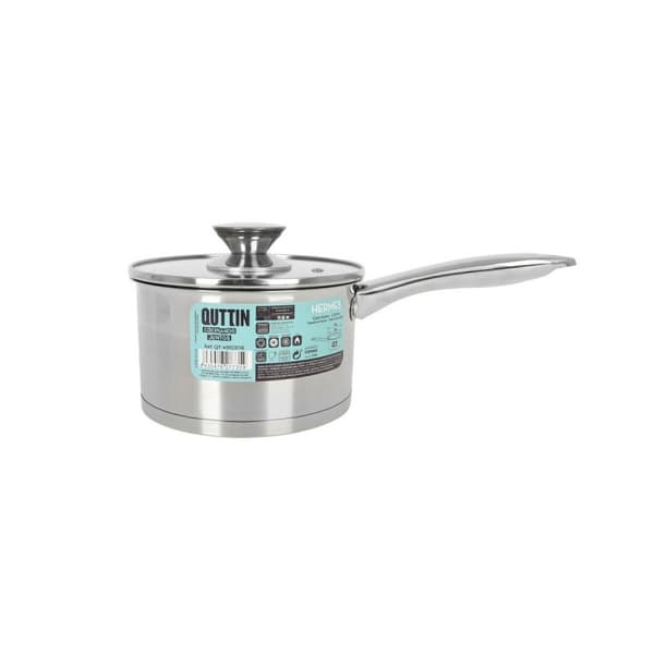 Kastrull med lock Quttin Hermes 1,8 L Stål (8 antal)