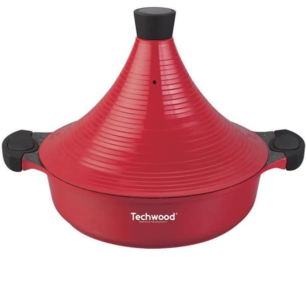 Tagine - Märke - 4L - Röd - Gjuten aluminium - Non-stick beläggning