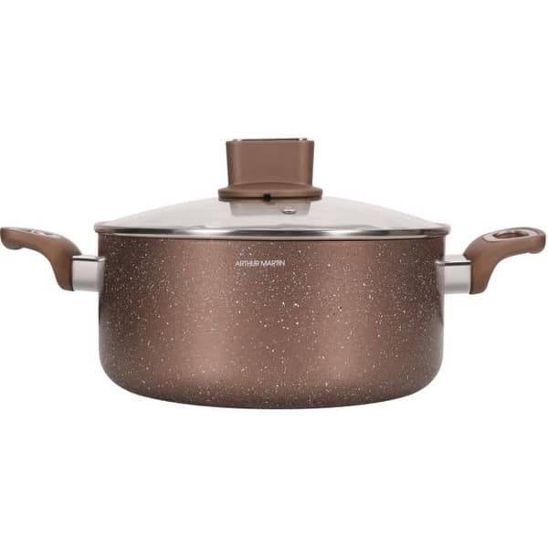 Lagergryta - ARTHUR MARTIN - AM5531 - 28 cm med glaslock - Aluminium - Alla värmekällor inklusive induktion