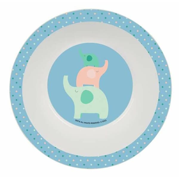 Children's dish set Safta Elefantes Polyurethane Green 4 Pieces