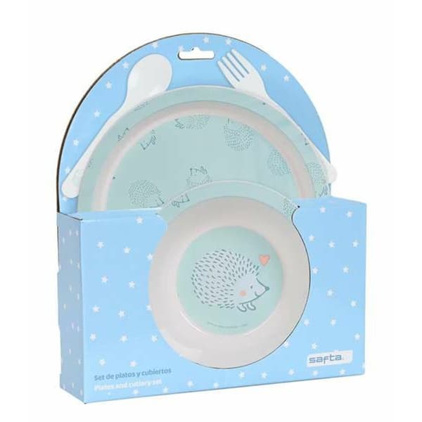 Children's dish set Safta Erizo Turquoise 4 Pieces