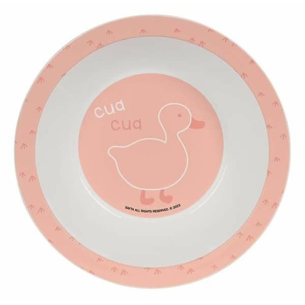 Children's dish set Safta Patito Polyurethane Pink 4 Pieces