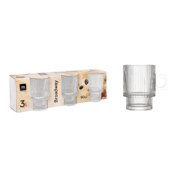 Piece Coffee Cup Set La Mediterránea Broadway 3 Pieces (24 Units)