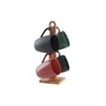 Miniatyrbillede 1 af 3: 4 Piece Mug Set DKD Home Decor Green Pink Dark grey Stoneware 300 ml 19 x 13 x 31 cm