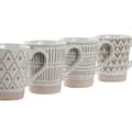 Miniatyrbillede 3 af 4: 4 Piece Mug Set Home ESPRIT White Beige Stoneware 360 ml 9 x 7 x 10,6 cm
