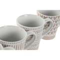 Miniatyrbillede 2 af 4: 4 Piece Mug Set Home ESPRIT White Beige Stoneware 360 ml 9 x 7 x 10,6 cm