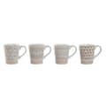 Miniatyrbillede 1 af 4: 4 Piece Mug Set Home ESPRIT White Beige Stoneware 360 ml 9 x 7 x 10,6 cm