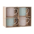 Miniatyrbillede 4 af 4: 4 Piece Mug Set Home ESPRIT Blue Pink Stoneware 355 ml 9,7 x 7 x 9,2 cm