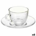 Pikkukuva 1 / 4: Cup with Plate Vivalto S12212/BHA Transparent Glass 85 ml (6 Units)