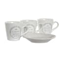 Miniatyrbillede 2 af 3: Set of Mugs with Saucers DKD Home Decor White Metal Stoneware 90 ml 8 x 6 x 6 cm 11 x 11 x 2 cm