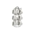 Miniatyrbillede 1 af 3: Set of Mugs with Saucers DKD Home Decor White Metal Stoneware 180 ml 12 x 12 x 2 cm