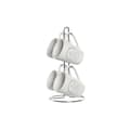 Miniatyrbillede 1 af 3: Set of Mugs with Saucers DKD Home Decor White Metal Stoneware 300 ml 14 x 14 x 31 cm 12,5 x 9,5 x 10,5 cm (5 Pieces)