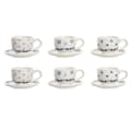 Miniatyrbillede 2 af 4: Set of Mugs with Saucers DKD Home Decor Blue White Metal Dolomite 180 ml 20 x 18 x 20 cm