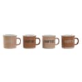 Miniatyrbillede 1 af 3: Piece Coffee Cup Set Home ESPRIT Brown Stoneware 180 ml