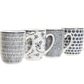 Miniatyrbillede 2 af 4: 4 Piece Mug Set Home ESPRIT Blue White Porcelain 340 ml