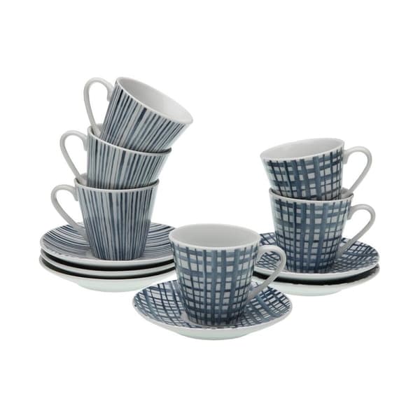 Coffee Set Versa Blue Porcelain