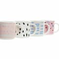 Miniatyrbillede 2 af 3: Mug DKD Home Decor Black Blue Pink White Stoneware (310 ml) (4 Units)