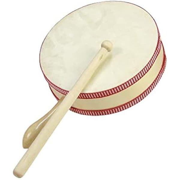 Trätrumma - REIG - 15 cm - Med handtag - För barn - Säkerhetsvarning
