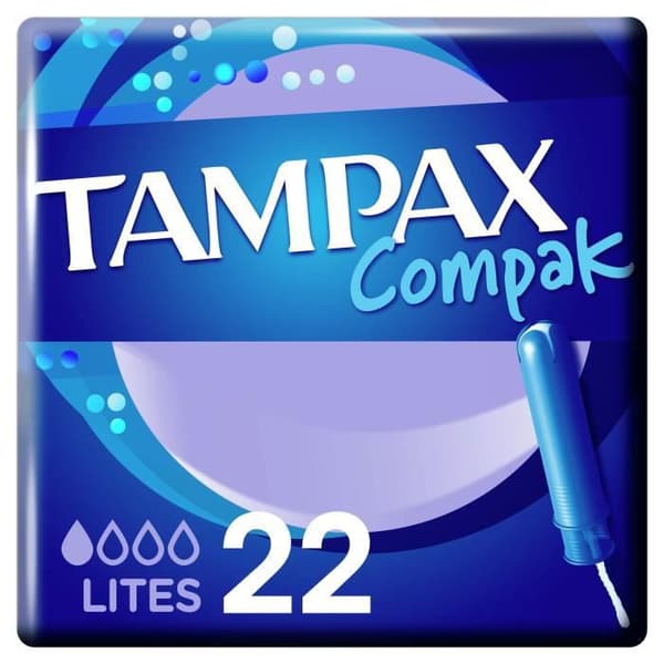 TAMPAX Tamponger med applikator Compak Lites x22