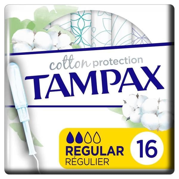 Tampax Cotton Protection Vanliga tamponger med applikator x16