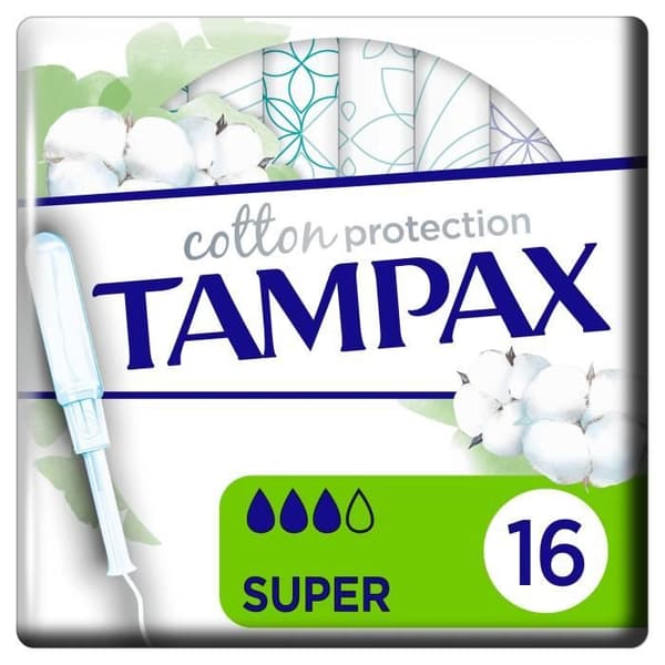 Tampax Cotton Protection Super Tampons med applikator x16