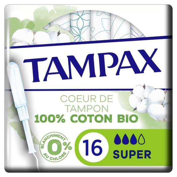 TAMPAX 96 bomullsskydd supertamponger med applikator - förpackning om 6 x 16