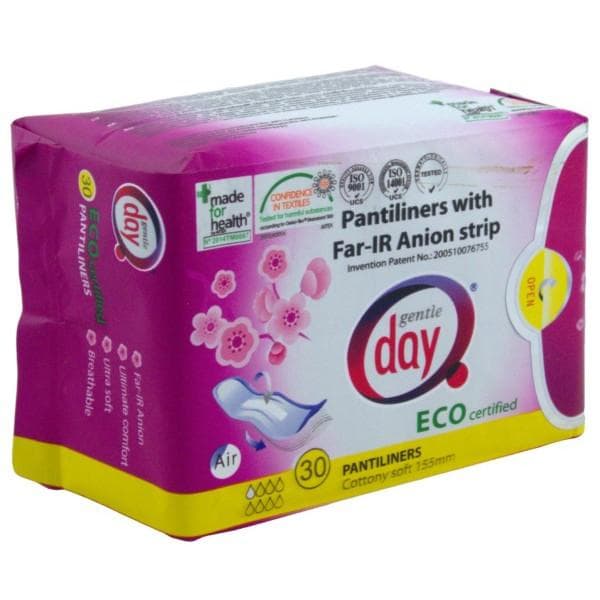 GENTLE DAY_Pantiliners With Far-IR Anion Strip wkładki higieniczne z paskiem anionowym eco 30szt