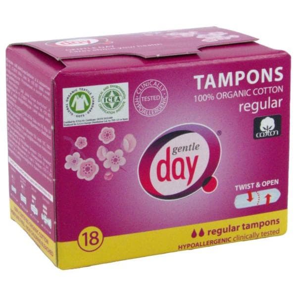 GENTLE DAY_Tampons tampony 100% bawełny eco Regular 18szt