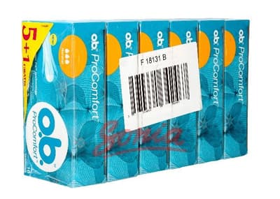 O.B.ProComfort Normal tampons 6op comfortable. x 16 pcs (5 + 1 free)