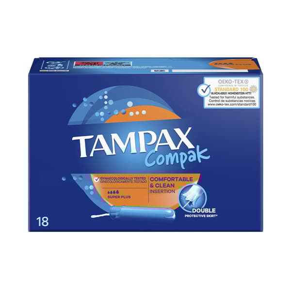 TAMPAX COMPAK super plus tampon 18 u