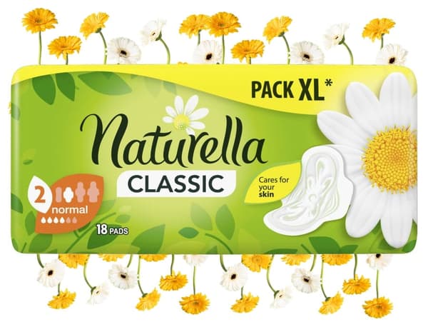 Naturella Classic bindor med vingar 18 st.
