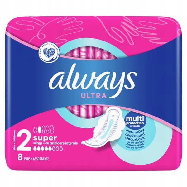 Always Ultra -siivekkeiden tyynyt 8 kpl.