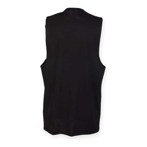 Skinnifit vest med høj hals og skråstreg med ærmegab til mænd